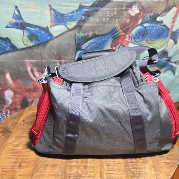 Tumi Red and Gray Men's Duffel Bag - Picture 7 of 16